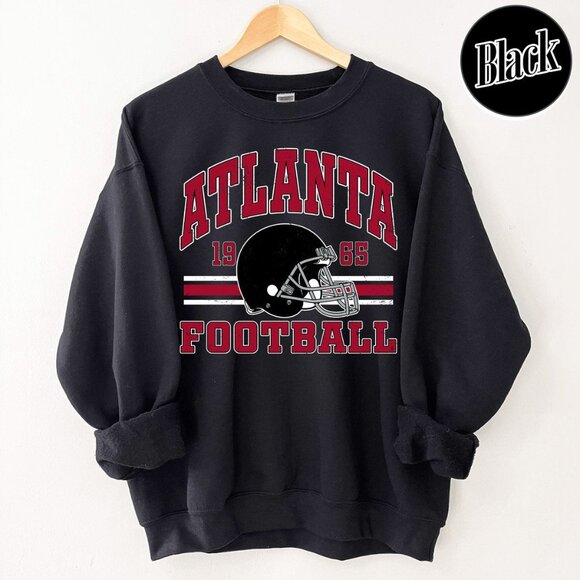 Atlanta Football Retro Style Crewneck Sweatshirt 05 - Picture 1 of 5